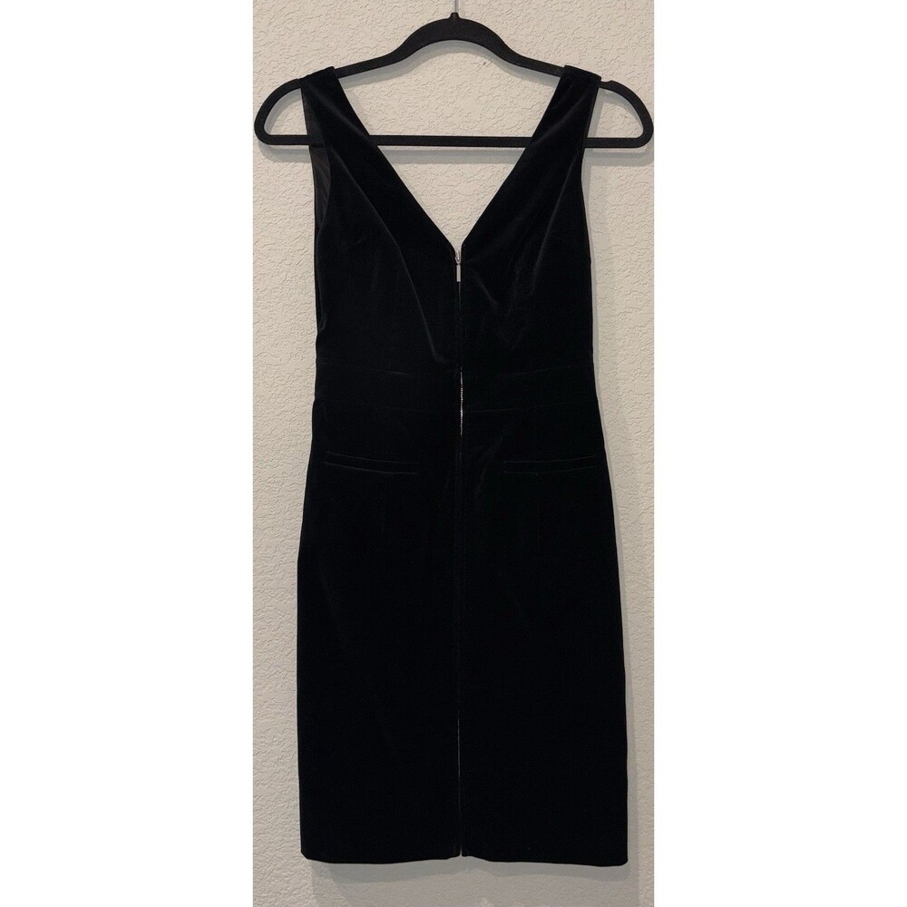 FRAME Atelier Black Velvet Full Front Zip Sleeveless Mini Dress Women’s XS